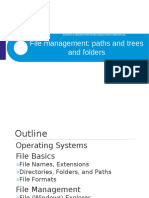 File management: paths, directories, folders and trees