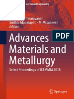 Advances in Materials and Metallurgy: A. K. Lakshminarayanan Sridhar Idapalapati M. Vasudevan