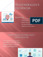OBJETIVOS GENERALES Y ESPECIFICOS Presentacion Power Point