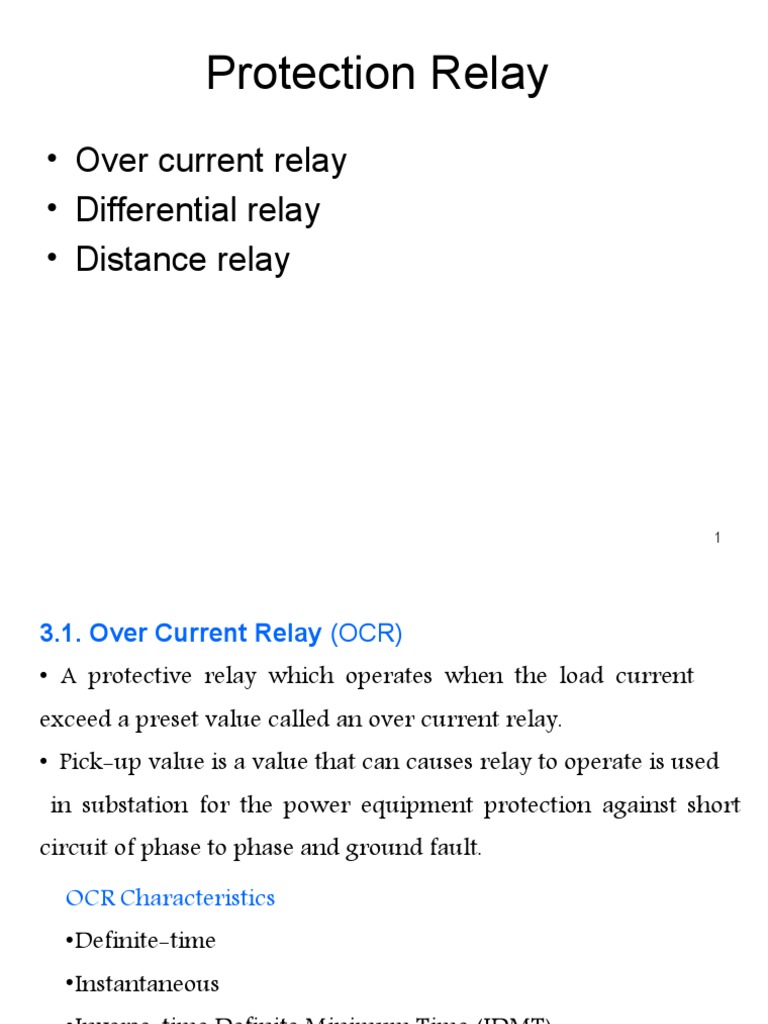 Chapter 5. Protection Relay PDF Transformer Relay