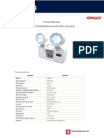 Ficha Tecnica Luz de Emergencia 8 HRS 9101 220 Led