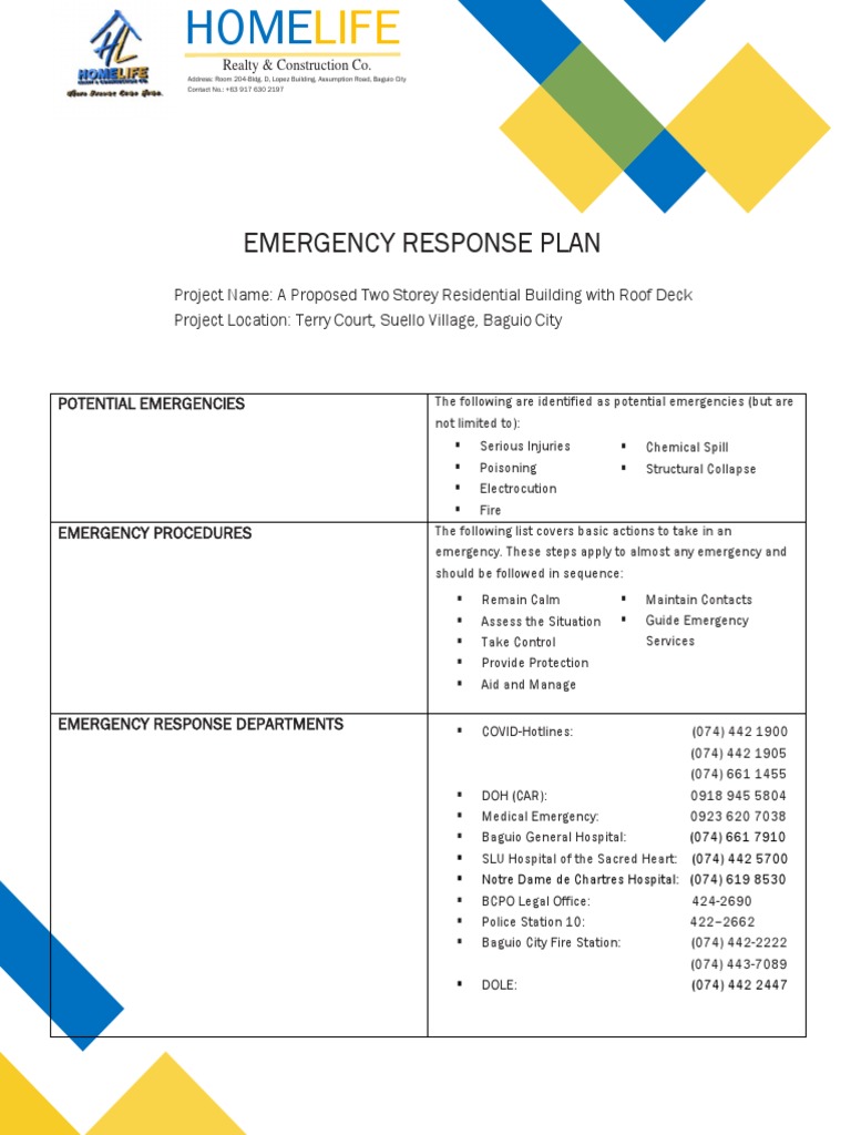 Emergency Preparedness Plan for Baguio | PDF | Emergency | Risk Management