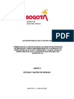 Licitación pública IDU-LP-SGI-007-2020 para terminación de obras de recuperación de la Avenida de Los Cerros en Bogotá