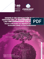 Modelo de Educación para La Gestión de La Sostenibilidad Desde Las Universidades