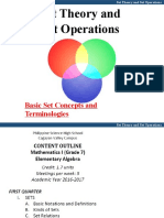 Set Theory and Set Operations