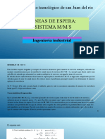 2da Parte Líneas de Espera II Ingenieria Industrial 27 - 09 2021 Tec SJR