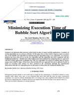 Minimizing Execution Time of Bubble Sort Algorithm: International Journal of Computer Science and Mobile Computing