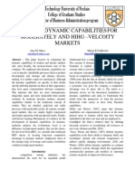 Comparing Dynamic Capabilities in Moderately and High-Velocity Markets