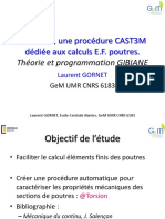 Torsion, Une Procédure CAST3M Dédiée Aux Calculs E.F. Poutres. Presentation - Gornet