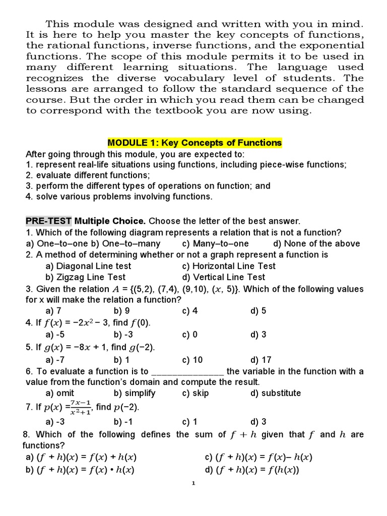 Genmath q1 New | PDF | Function (Mathematics) | Equations