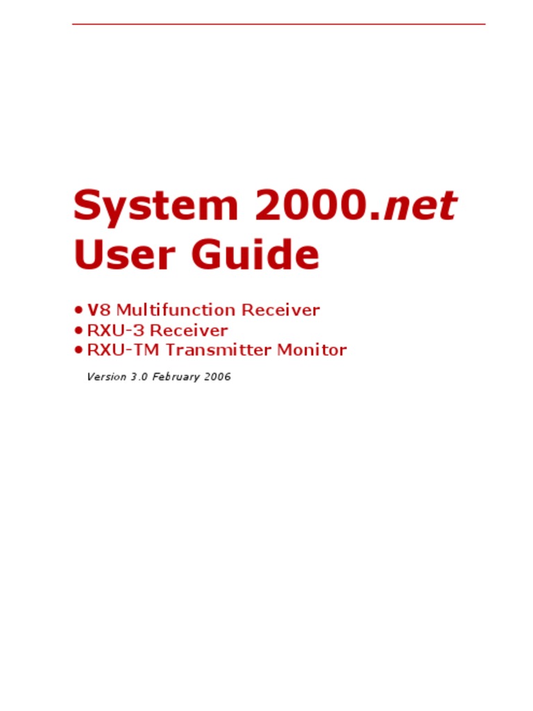 System 2000.net V8&RXU v.3.0 | PDF | Electrical Engineering | Computer ...