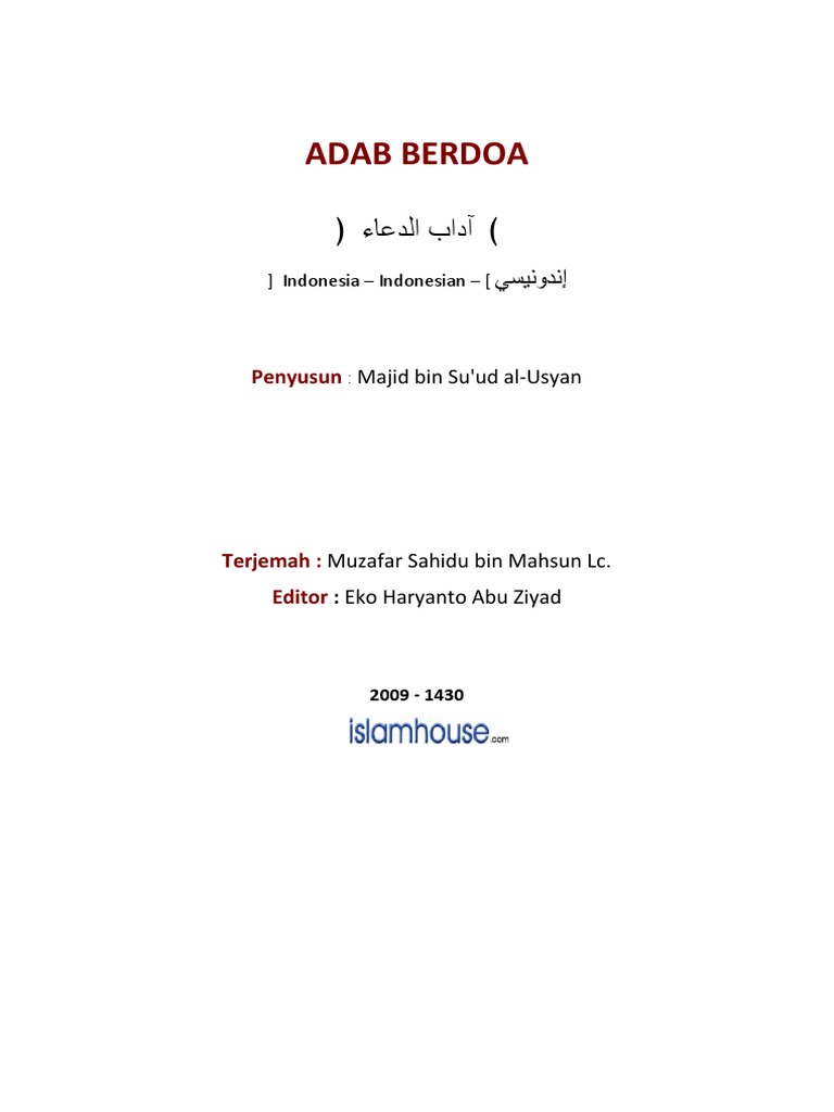 Adab Berdo'A | PDF