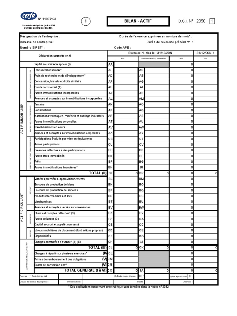 Correspondance Compte Comptable Et Liasse Fiscale 2057