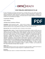 Formação Em Terapia Ortomolecular Folder Rosalina Paixão