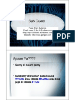 5-Sub Query Dan Single Quotes Double Quotes