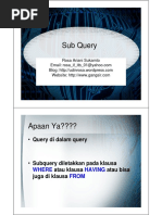 5-Sub Query Dan Single Quotes Double Quotes