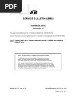 Service Bulletin Atr72: Transmittal Sheet Revision No. 12