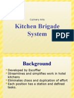Kitchen Brigade System: Culinary Arts