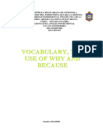 Vocabulary, The Use of Why and Because