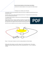 Investigation To Measure The Internal Resistance of A Zinc