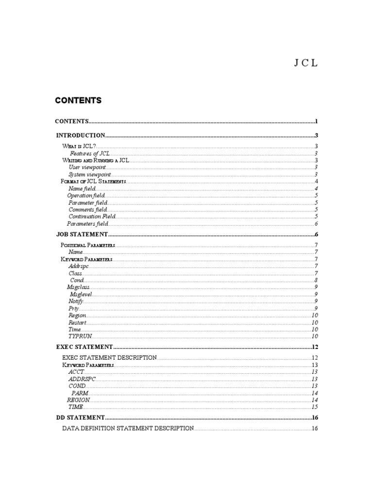 JCL1 | PDF | Computer Engineering | Software Engineering