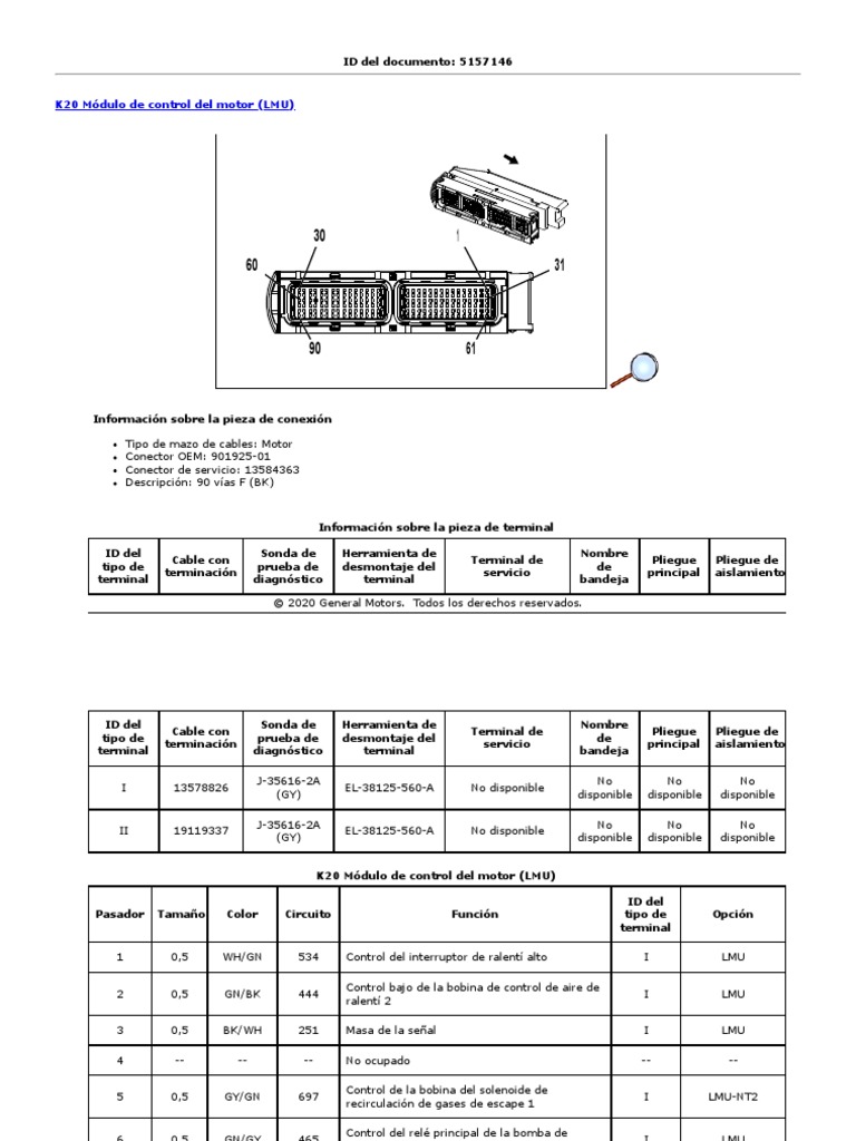 K20 Módulo de Control Del Motor (LMU) | PDF | Equipo | Componentes