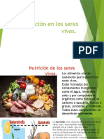 La Nutrición en Los Seres Vivos