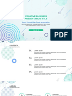 Creative Blue Report Free Powerpoint Minimal Design Idea Template - PPTMON