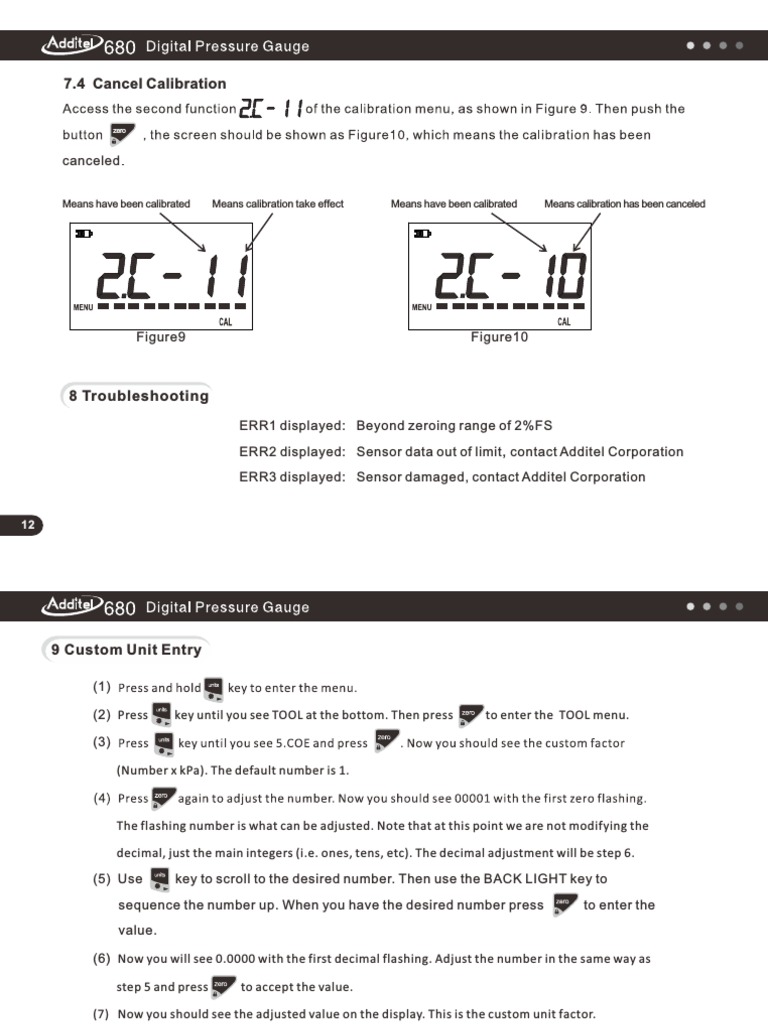 7.4 Cancel Calibration Canceled PDF Calibration Radio