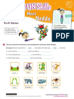 Pre A1 Starters Nedda Worksheet