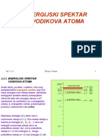 3.3.1. Energijski I Linijski Spektar Vodikova Atoma