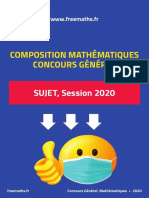 Concours General Mathematiques 2020 Sujet