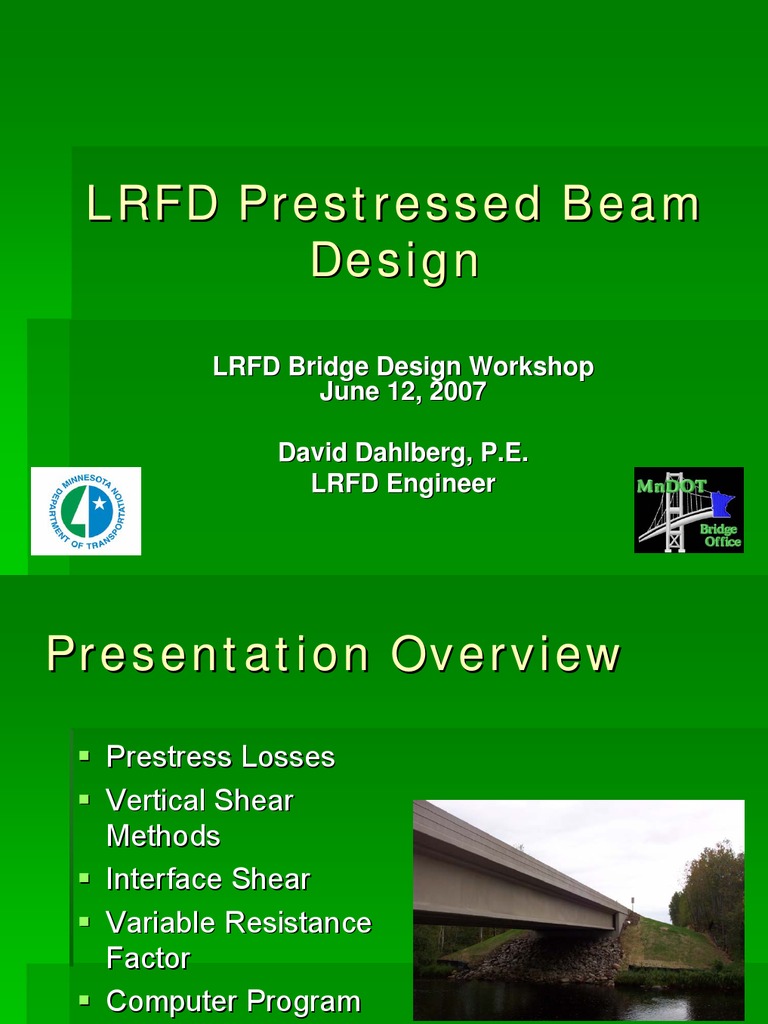 LRFD Prestressed Beam Design Overview | PDF | Technology & Engineering