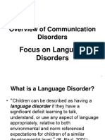 Language Disorder Overview