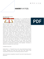 Kitab Hakim-Hakim 1 - 1-7 (1) - Teologia Reformed