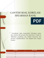 Contoh Soal Korelasi Spearman Rank