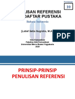 Pertemuan 10 (Referensi Dan Daftar Pustaka)