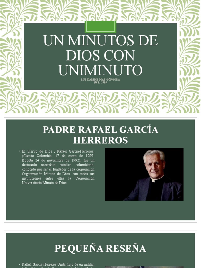 Padre Rafael García-Herreros: Fundador del Minuto de Dios | PDF ...