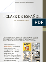 I Clase de Español (Los Heterosemánticos)