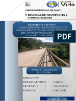 Mantenimiento puente Gallinazo Pasco