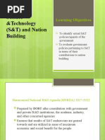 Science &technology (S&T) and Nation Building: Learning Objectives