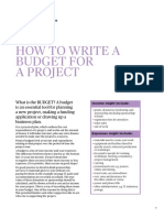 How To Write A Budget