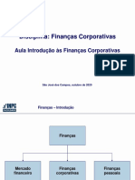 Aula 1 - Introdução Às Finanças Corporativas