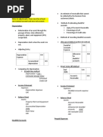 Adjusting Entries Notes: Depreciation