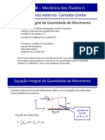 Desenvolvimento de equação para crescimento de camada-limite