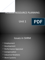 Human Resource Planning: Unit 1