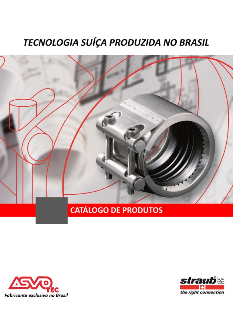 Acoplamentos e Abraçadeiras STRAUB | PDF | Pressão | Materiais