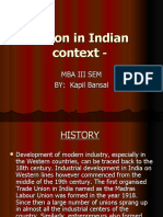 Union in Indian Context
