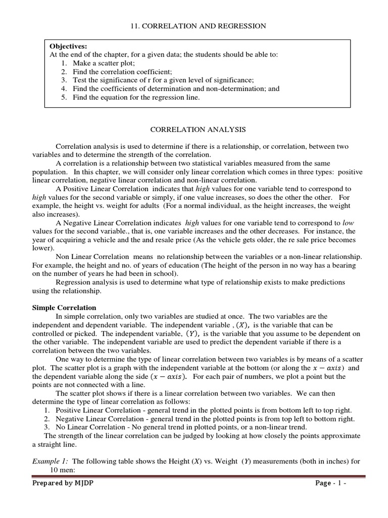 Correlation and Regression Analysis Guide | PDF | Correlation And ...