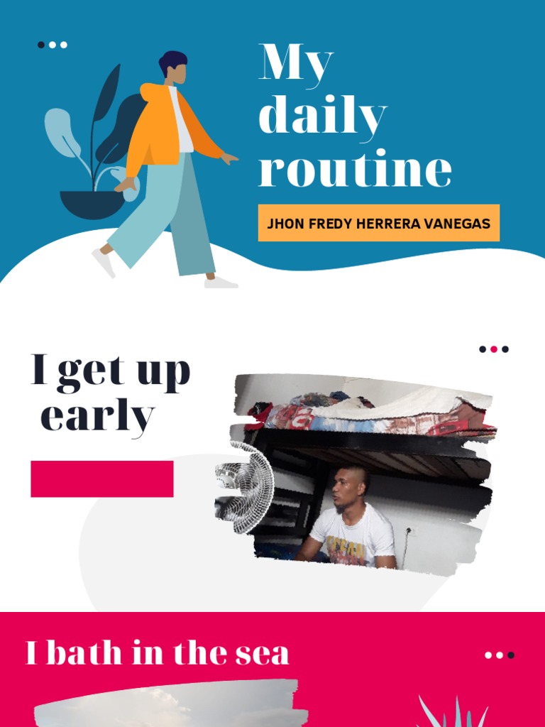 Jhon - My Daily Routine (Diapositivas) | PDF | Language Arts & Discipline